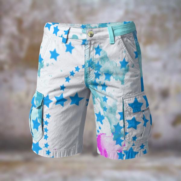 Cargohose mit Fido - Hose, lang oder kurz, bunt, 100% Polyester, Grösse S-5XL, fester Stoff, Normale Passform, Mischling, Mix, Schnauzer, Zwergschnauzer